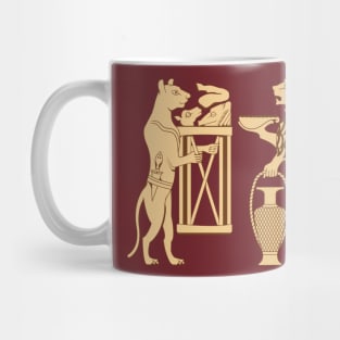 Lion and lioness with sacrifices Mug